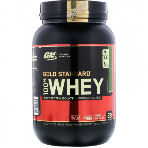 Optimum Nutrition, Gold Standard 100% Whey, шоколад и мята, 896 г (1,97 фунта)