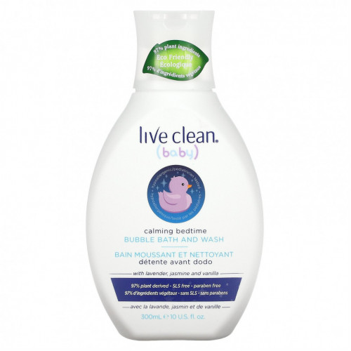 Live Clean, детский гель для душа и пена для ванны, для спокойного сна, 300 мл (10 жидк. унций)