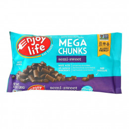 Enjoy Life Foods, Mega Chunks, полусладкий шоколад, 283 г (10 унций)