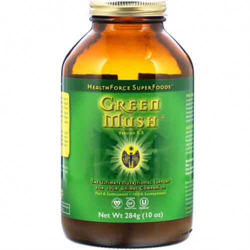 HealthForce Superfoods, Green Mush, добавка для вашего питомца, версия 5,5, 284 г (10 унций)