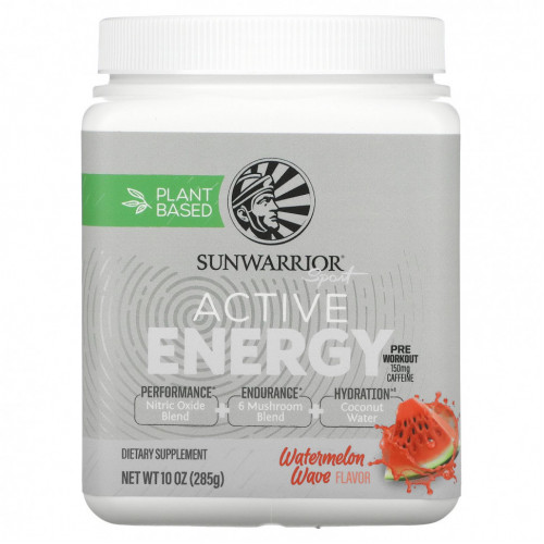 Sunwarrior, Sport, активная энергия, перед тренировками, арбуз, 285 г (10 унций)