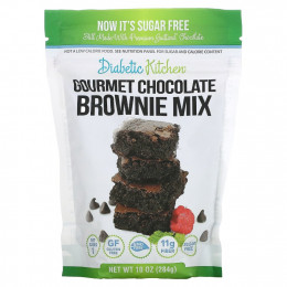 Diabetic Kitchen, Gourmet Chocolate Brownie Mix, 10 унций (284 г)