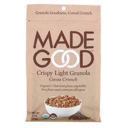 MadeGood, Crispy Light Granola, хрустящая корочка с какао, 284 г (10 унций)