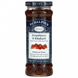 St. Dalfour, Strawberry & Rhubarb, Deluxe Strawberry & Rhubarb Spread, 10 oz (284 g)