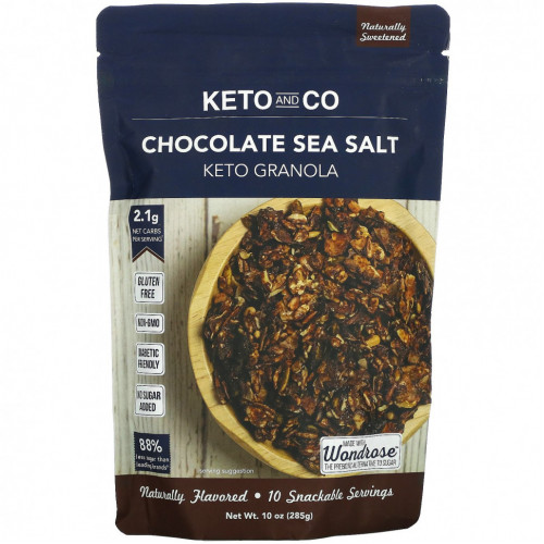 Keto and Co, Chocolate Sea Salt, Keto Granola, 10 oz (285 g)