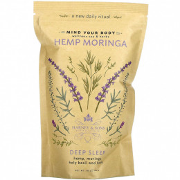 Harney & Sons, Hemp Moringa, Deep Sleep, оздоровительный чай и травы, 10 унций (283 г)