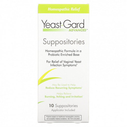 YeastGard Advanced, Суппозитории Yeast Gard Advanced, 10 суппозиториев