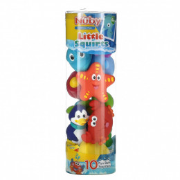 Nuby, Little Squirts, веселые сквиртеры для ванны, для детей от 6 месяцев, 10 шт.