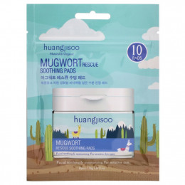 Huangjisoo, Mugwort, спасательные успокаивающие подушечки, 10 подушечек, 36 г (1,26 жидк. Унции)