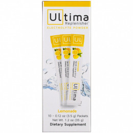 Ultima Replenisher, Электролит в порошке, Лимонад, 10 пакетов, 0,12 унции (3,5 г) каждый