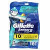 Gillette, Sensor 2 Plus, поворотная головка, одноразовые бритвы, 10 штук