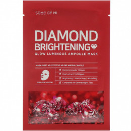 Some By Mi, Diamond Brightening, тканевая маска с жемчужной пудрой для сияния кожи, 10 шт. по 25 мл