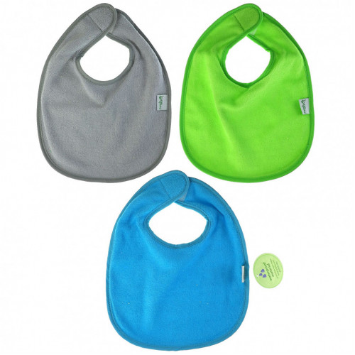 Green Sprouts, Stay-dry Infant Bibs, 3-12 Months, Aqua, 10 Pack