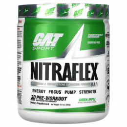 GAT, Sport, NITRAFLEX, зеленое яблоко, 285 г (10,1 унции)