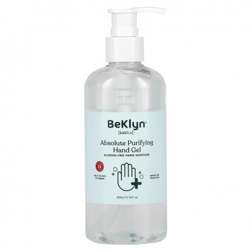 BeKLYN, Absolute Purifying Hand Gel, Alcohol-Free Hand Sanitizer, 10.14 fl oz (300 ml)