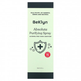 BeKLYN, Absolute Purifying Spray, Alcohol-Free Hand Sanitizer, 10.14 fl oz (300 ml)