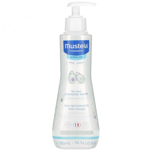 Mustela, Baby, Очищающая вода без ополаскивания, 10,14 жидких унций (300 мл)