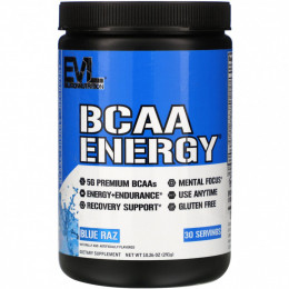 EVLution Nutrition, BCAA ENERGY, голубая малина, 291 г (10,26 унции)