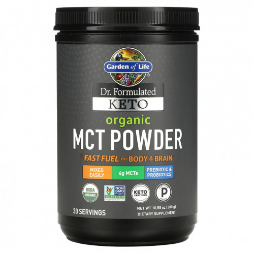 Garden of Life, Dr. Formulated Keto, органический порошок MCT, 300 г (10,58 унции)