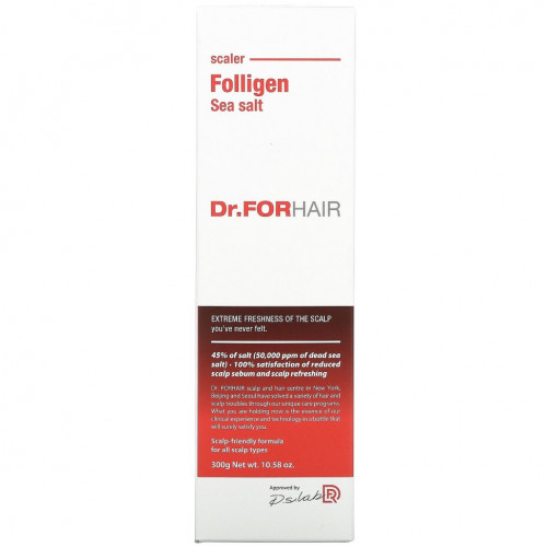 Dr.ForHair, Folligen, Средство для удаления соли с морской солью, 10,58 унций (300 г)