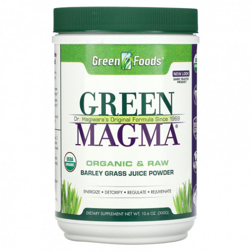 Green Foods, Green Magma, сок из зеленых побегов ячменя в порошке, 300 г (10,6 унции)