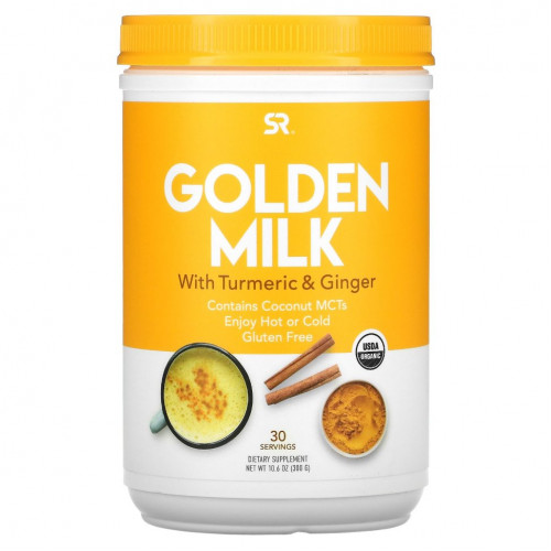 Sports Research, Golden Milk с куркумой и имбирем, 300 г (10,6 унции)