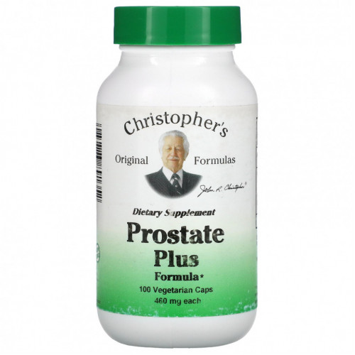 Christopher's Original Formulas, Prostate Plus Formula, 460 мг, 100 вегетарианских капсул