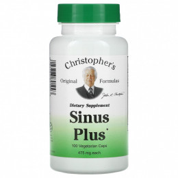 Christopher's Original Formulas, Sinus Plus Formula, 475 mg, 100 Vegetarian Caps