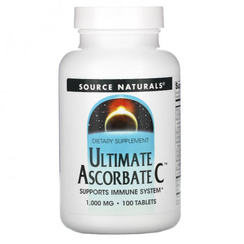 Source Naturals, Ultimate Ascorbate C, 1000 мг, 100 таблеток