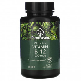 PlantFusion, Веганский витамин B12, 500 мкг, 100 таблеток