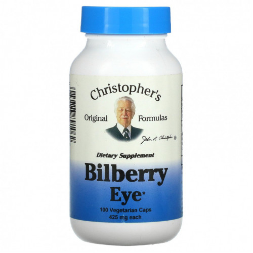 Christopher's Original Formulas, Bilberry Eye, 400 mg, 100 Vegetarian Caps