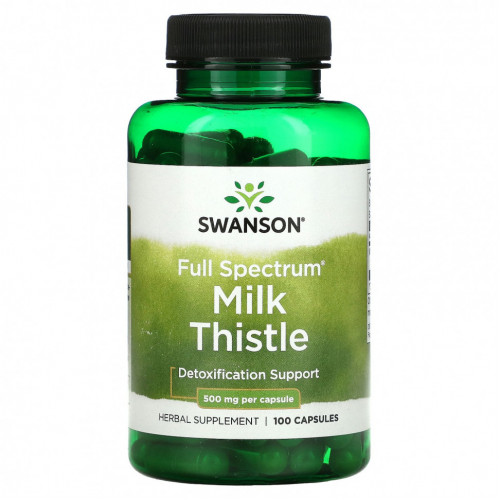 Swanson, Full Spectrum Milk Thistle, Detoxification, 500 mg, 100 Capsules