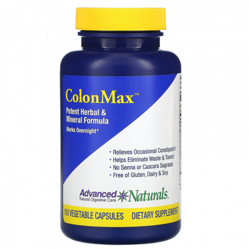 Advanced Naturals, Colon Max, Potent Herbal & Mineral Formula, 100 Vegetable Capsules