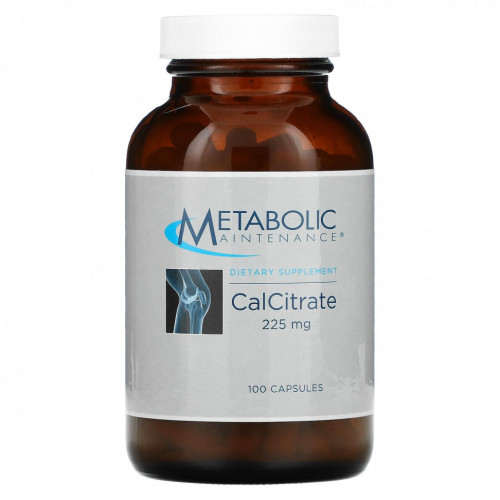 Metabolic Maintenance, CalCitrate, 225 мг, 100 капсул