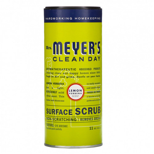 Mrs. Meyers Clean Day, Скраб для очистки поверхности, с лимонной вербеной, 11 унций (311г)