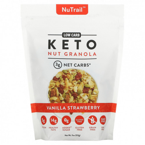 NuTrail, Keto Nut Granola, ваниль и клубника, 312 г (11 унций)