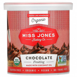 Miss Jones Baking Co, Органическая глазурь, шоколад, 320 г (11,29 унции)