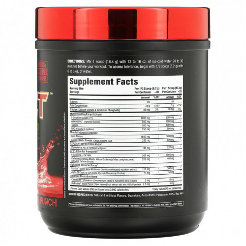 ALLMAX Nutrition, Impact Igniter Pre-Workout, Fruit Punch, 11.6 oz (328 g)