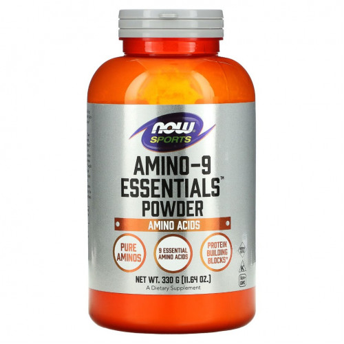 NOW Foods, Sports, Amino-9 Essentials Powder, 330 г (11,64 унции)