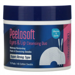 Mediheal, Peelosoft Eyes & Lip Cleansing Duo, 70 подушечек / 45 ватных тампонов