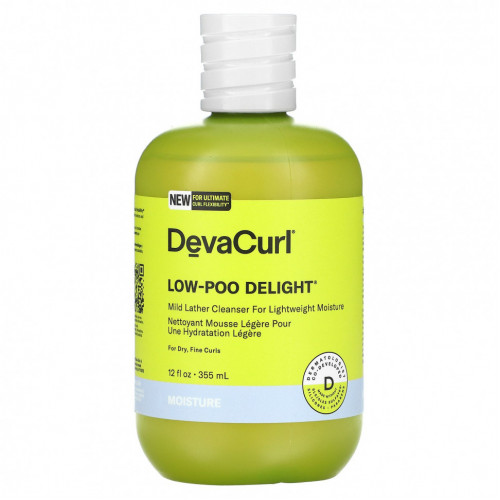 DevaCurl, Low-Poo Delight, очищающее средство с мягкой пеной для легкого увлажнения, 355 мл (12 жидк. Унций)