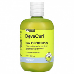 DevaCurl, Original, с низким содержанием пули, очищающее средство с мягкой пеной для насыщенного увлажнения, для сухих, средних и жестких локонов, 355 мл (12 жидк. Унций)