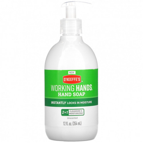 O'Keeffe's, Working Hands Hand Soap, Unscented, 12 fl oz (354 ml)