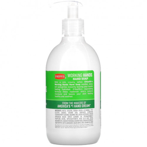 O'Keeffe's, Working Hands Hand Soap, Unscented, 12 fl oz (354 ml)