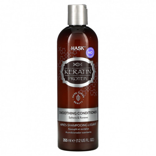 Hask Beauty, Keratin Protein, Разглаживающий кондиционер, 12 жидких унций (355 мл)