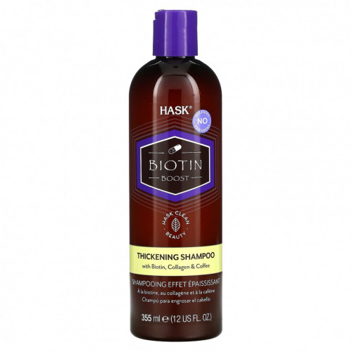 Hask Beauty, Biotin Boost, Шампунь для загустения, 12 жидких унций (355 мл)