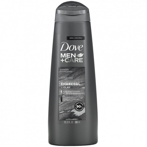 Dove, Men+Care, Shampoo, Purifying, Charcoal + Clay, 12 fl oz (355 ml)