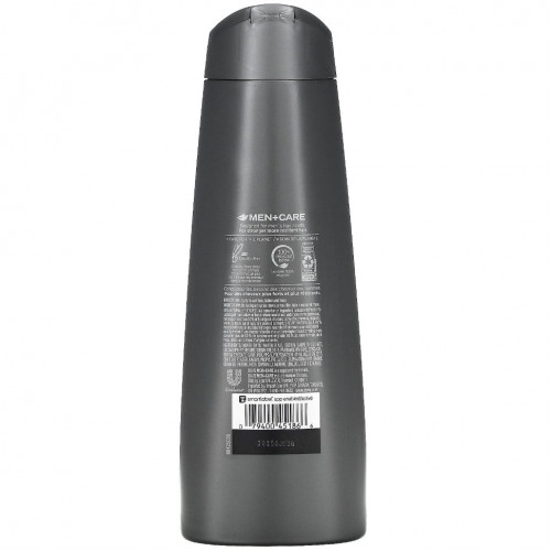 Dove, Men+Care, Shampoo, Purifying, Charcoal + Clay, 12 fl oz (355 ml)