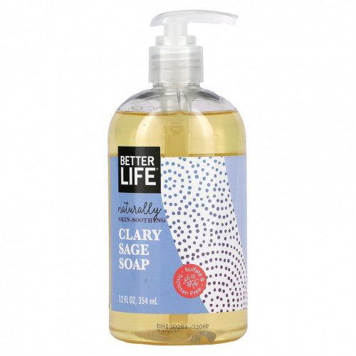 Better Life, Naturally Skin-Soothing Soap, Clary Sage, 12 oz (354 ml)