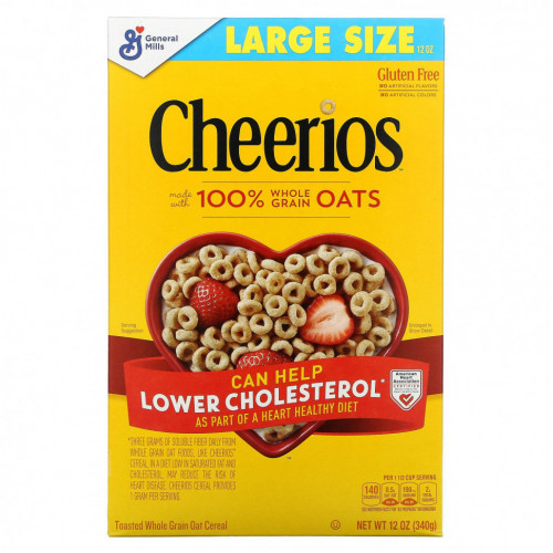 General Mills, Cheerios, большая пачка, 340 г (12 унций)